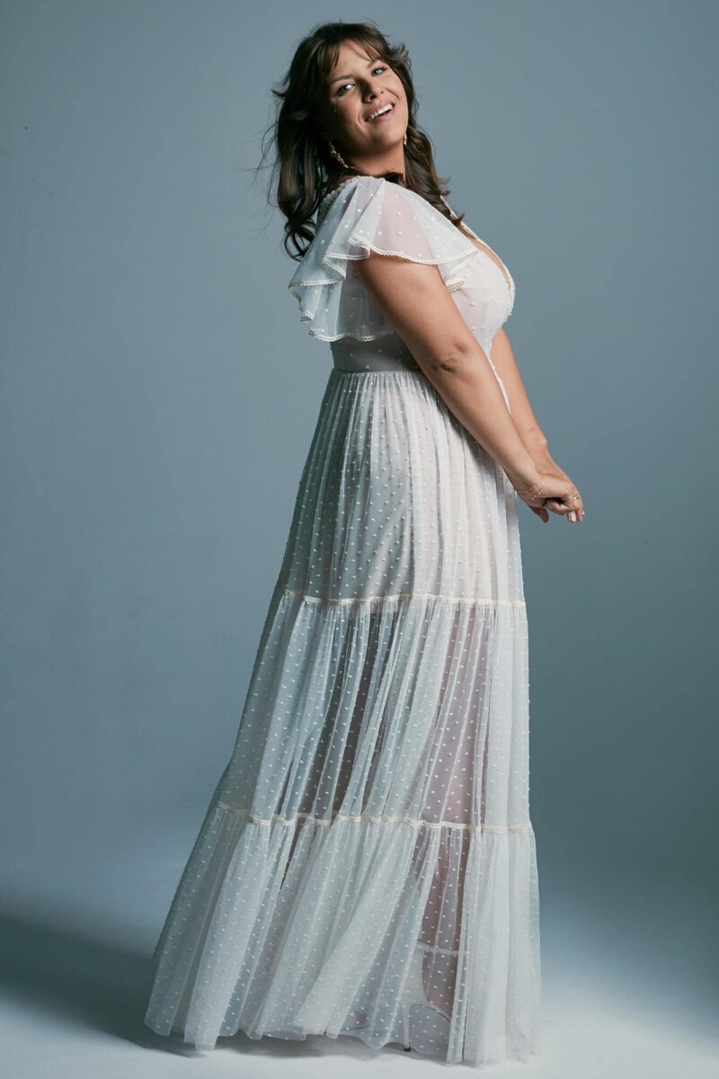 Romantyczna suknia ślubna plus size