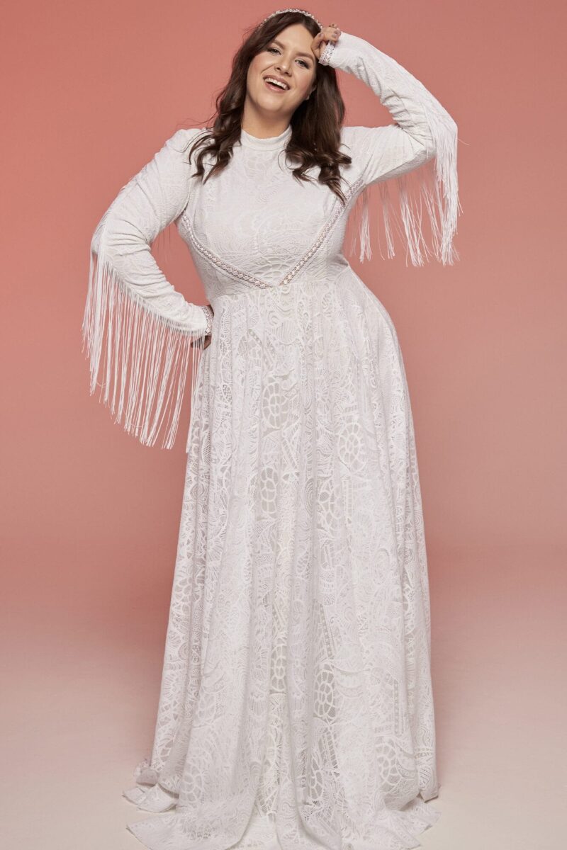 Suknia ślubna plus size dla muzułmanek Santorini 21