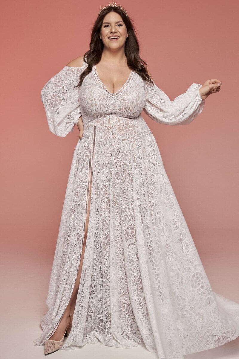 Suknia ślubna plus size o klasycznym kroju - Santorini 13
