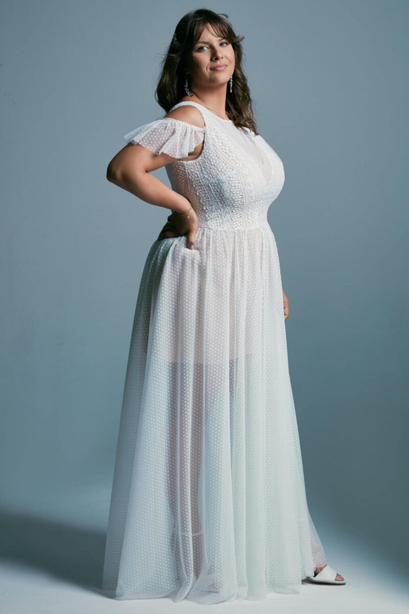 Suknia ślubna plus size w stylu greckim