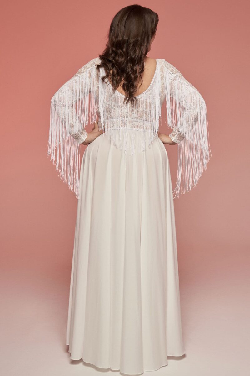 Suknia ślubna plus size boho nawiązująca do klasyki Porto 64