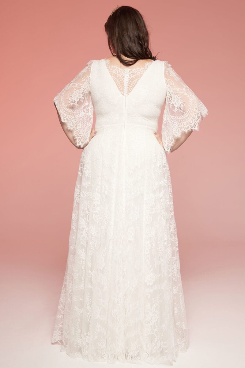 Suknia ślubna plus size wysmuklająca plecy Paris 3