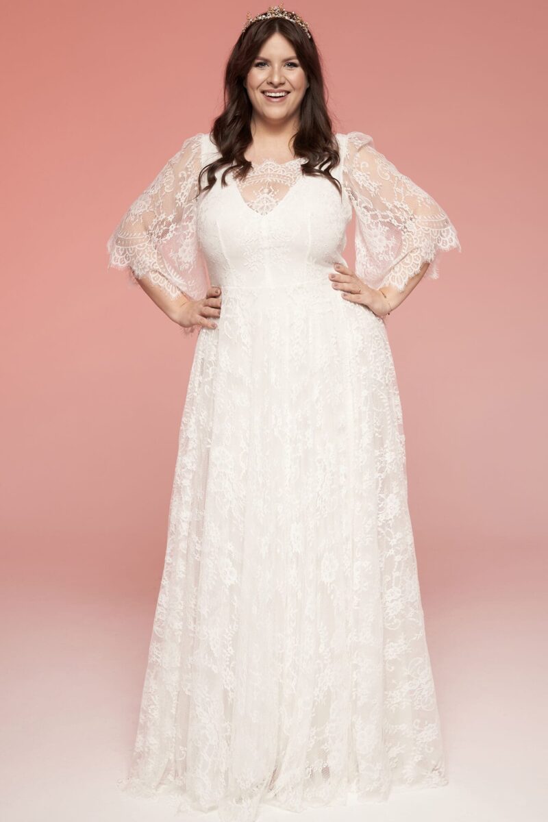 Suknia ślubna plus size wysmuklająca plecy Paris 3