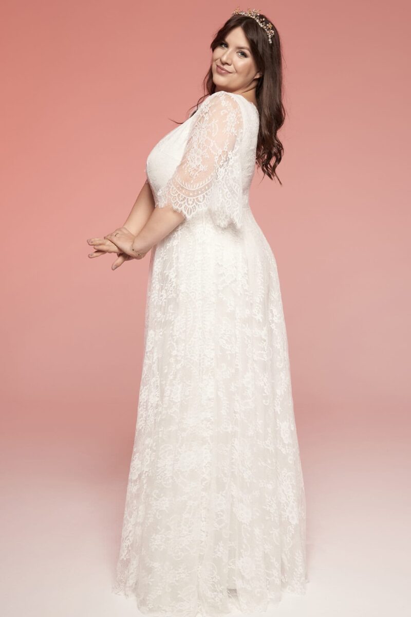 Suknia ślubna plus size wysmuklająca plecy Paris 3