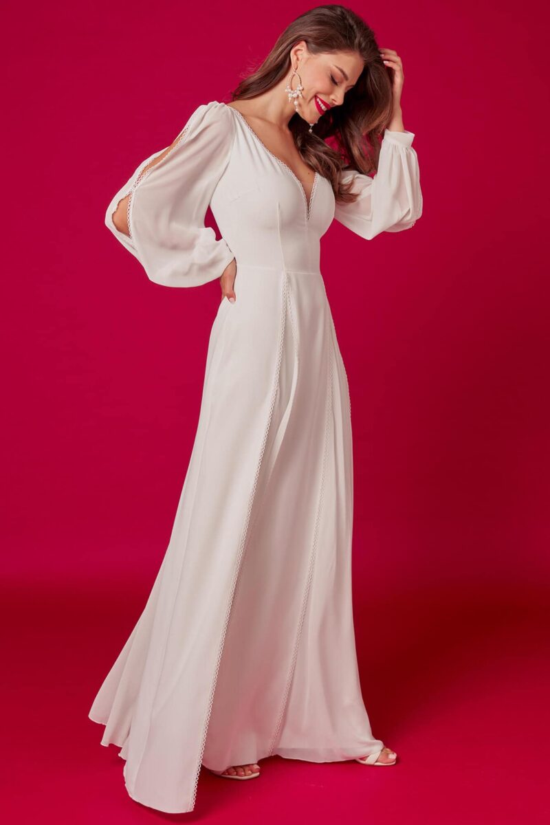 Gładka suknia ślubna Odessa 5