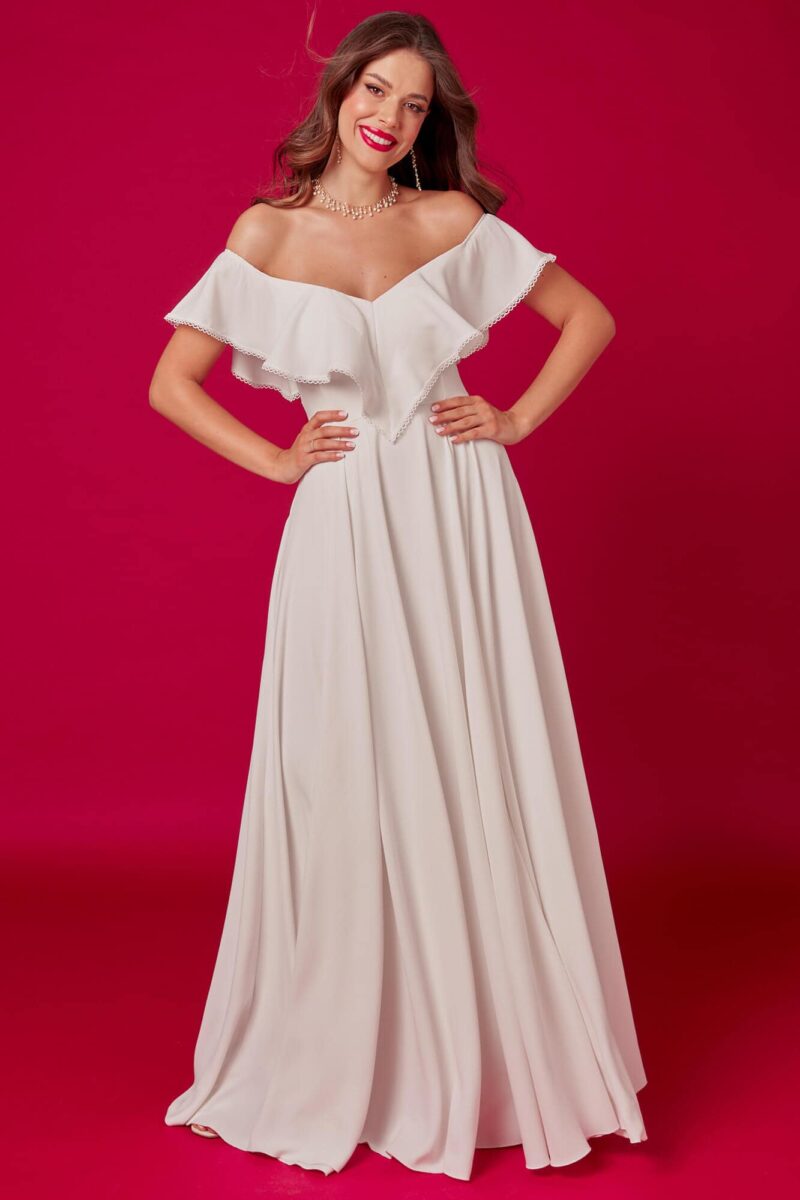 Gładka suknia ślubna Odessa 9