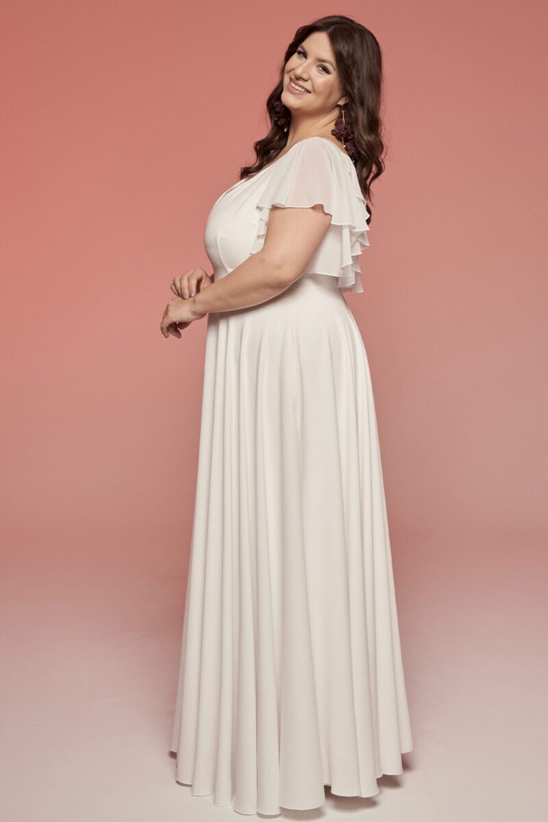 Suknia ślubna plus size biała z odkrytymi plecami Odessa 7