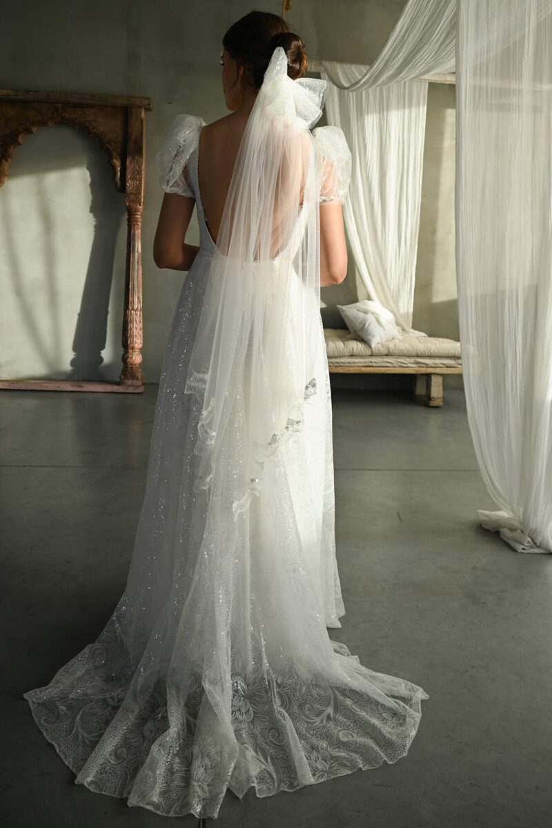 Welon z kokarda z cekinami - obrazek 2