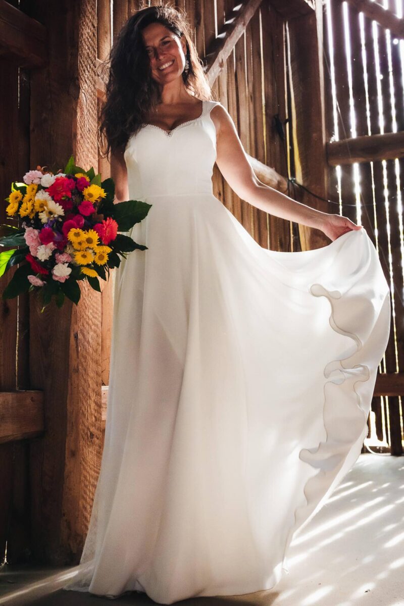 Paris 26 - Suknia ślubna z koronkowym topem